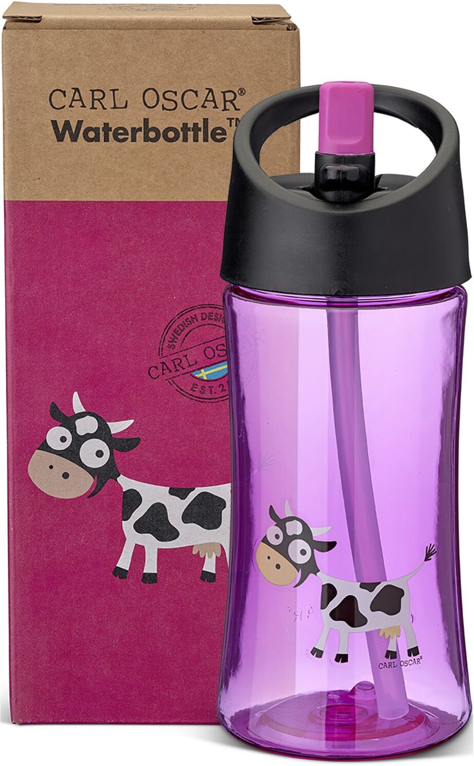 Carl Oscar Water Bottle Kids 0.35 L - Purple Home Meal Time Water Bottles Lilla Carl Oscar