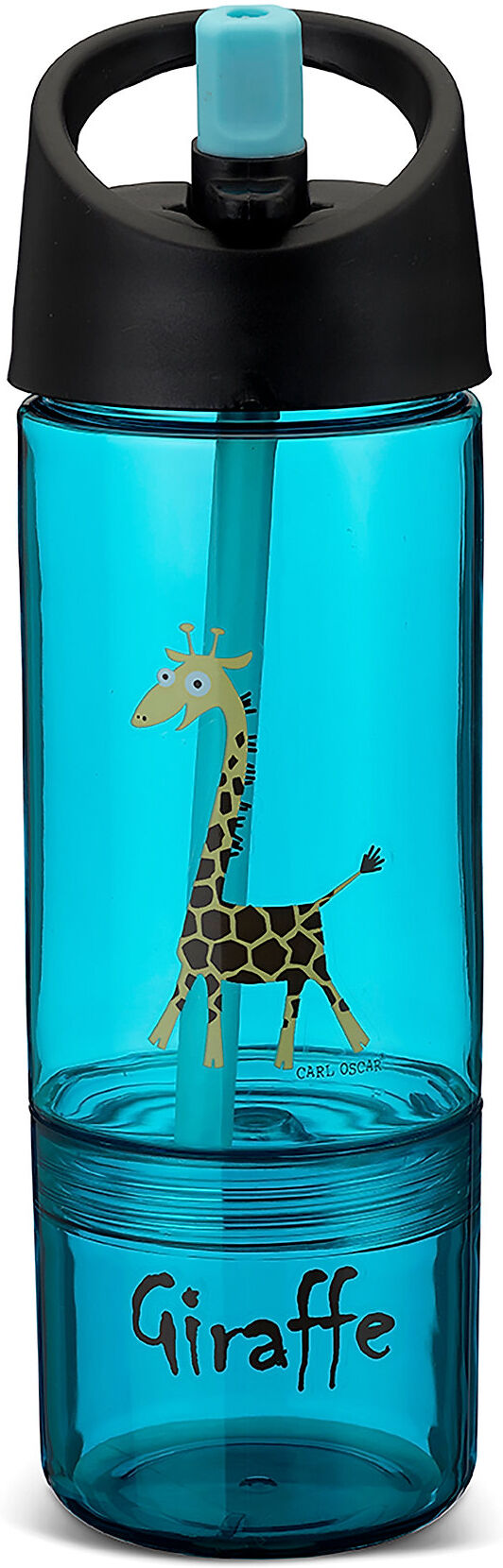 Carl Oscar Water Bottle 2 In 1, Kids 0.3 + 0.15 L - Turquoise Home Meal Time Water Bottles Blå Carl Oscar