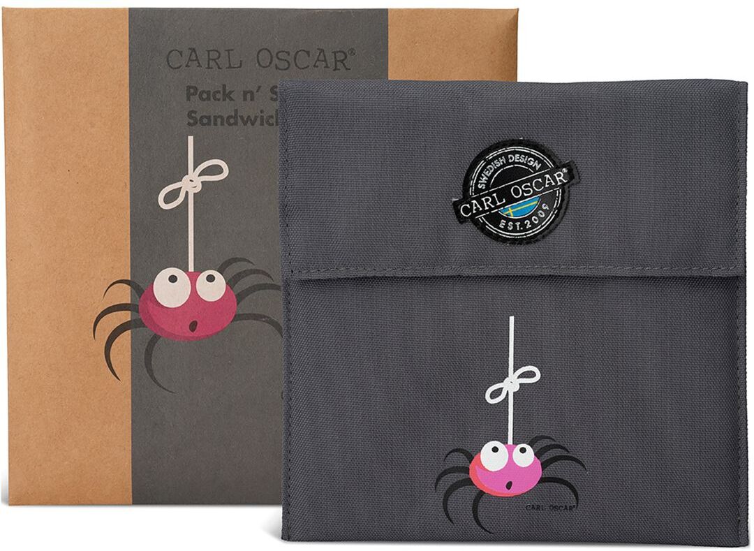 Carl Oscar Pack N' Snack™ Sandwich Bag - Grey Home Meal Time Lunch Boxes Grå Carl Oscar