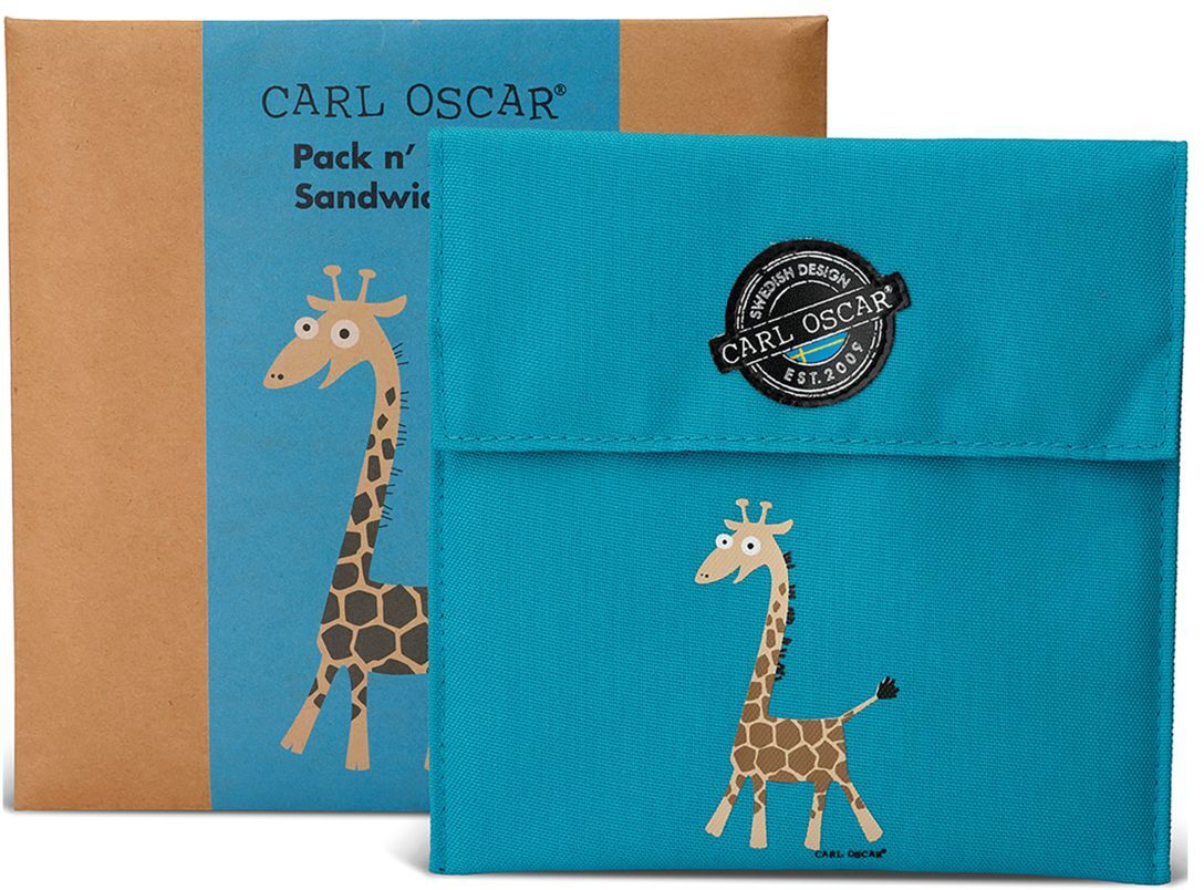 Carl Oscar Pack N' Snack™ Sandwich Bag - Turquoise Home Meal Time Lunch Boxes Blå Carl Oscar