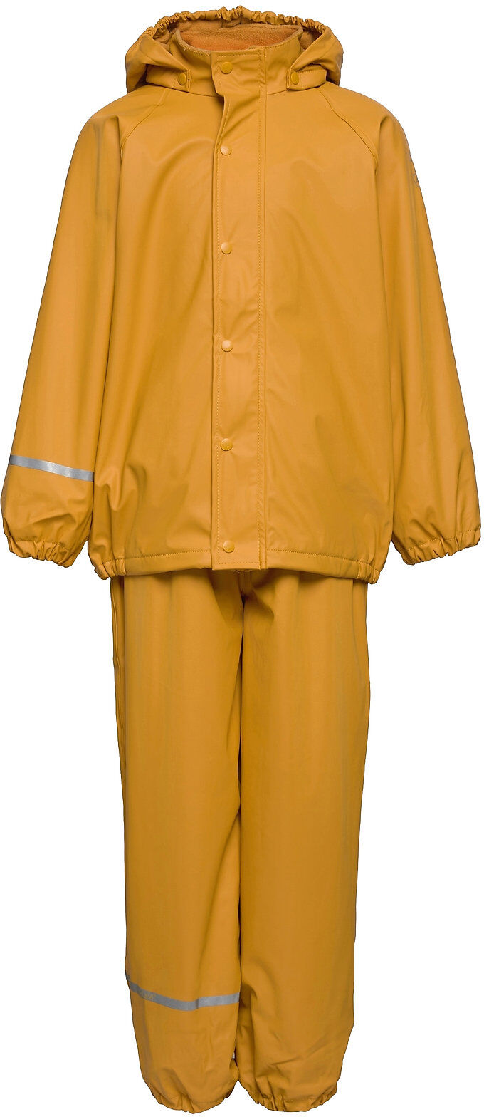 CeLaVi Rainwear Set -Solid, W.fleece Outerwear Coveralls Rainwear Sets & Coveralls Gul CeLaVi