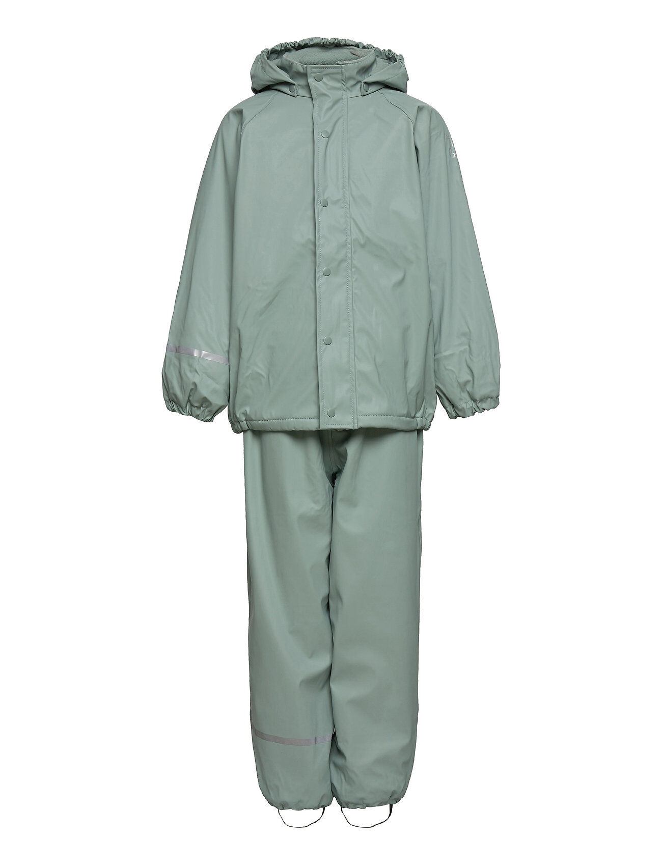 CeLaVi Rainwear Set -Solid, W.fleece Outerwear Coveralls Rainwear Sets & Coveralls Grønn CeLaVi