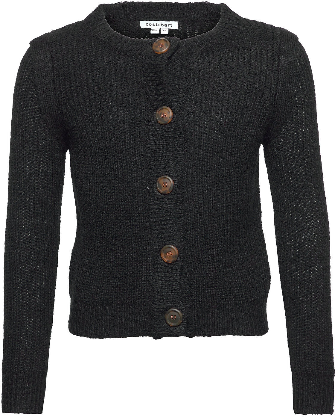 Costbart Cbprima Knitted Cardigan Strikkegenser Cardigan Svart Costbart