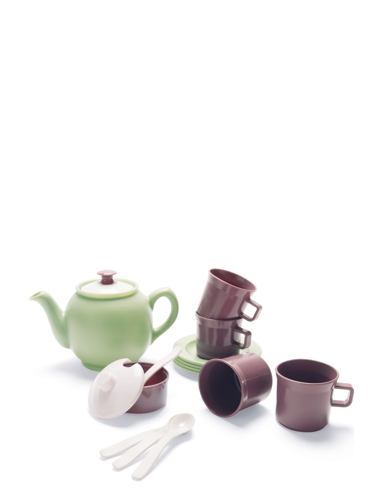 Dantoy Green Gardren Tea Set In Box Toys Toy Kitchen & Accessories Coffee & Tee Sets Multi/mønstret Dantoy