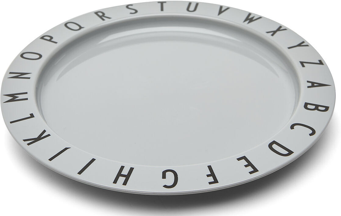 Design Letters Eat & Learn Plate Tritan Home Meal Time Plates & Bowls Plates Grå Design Letters