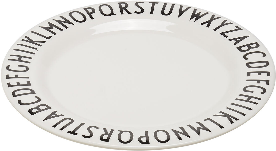 Design Letters Melamine Plate Home Meal Time Plates & Bowls Plates Hvit Design Letters