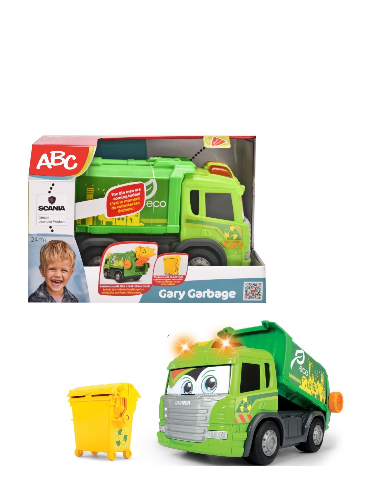 Dickie Toys Abc Gary Garbage Toys Toy Cars & Vehicles Toy Vehicles Grønn Dickie Toys