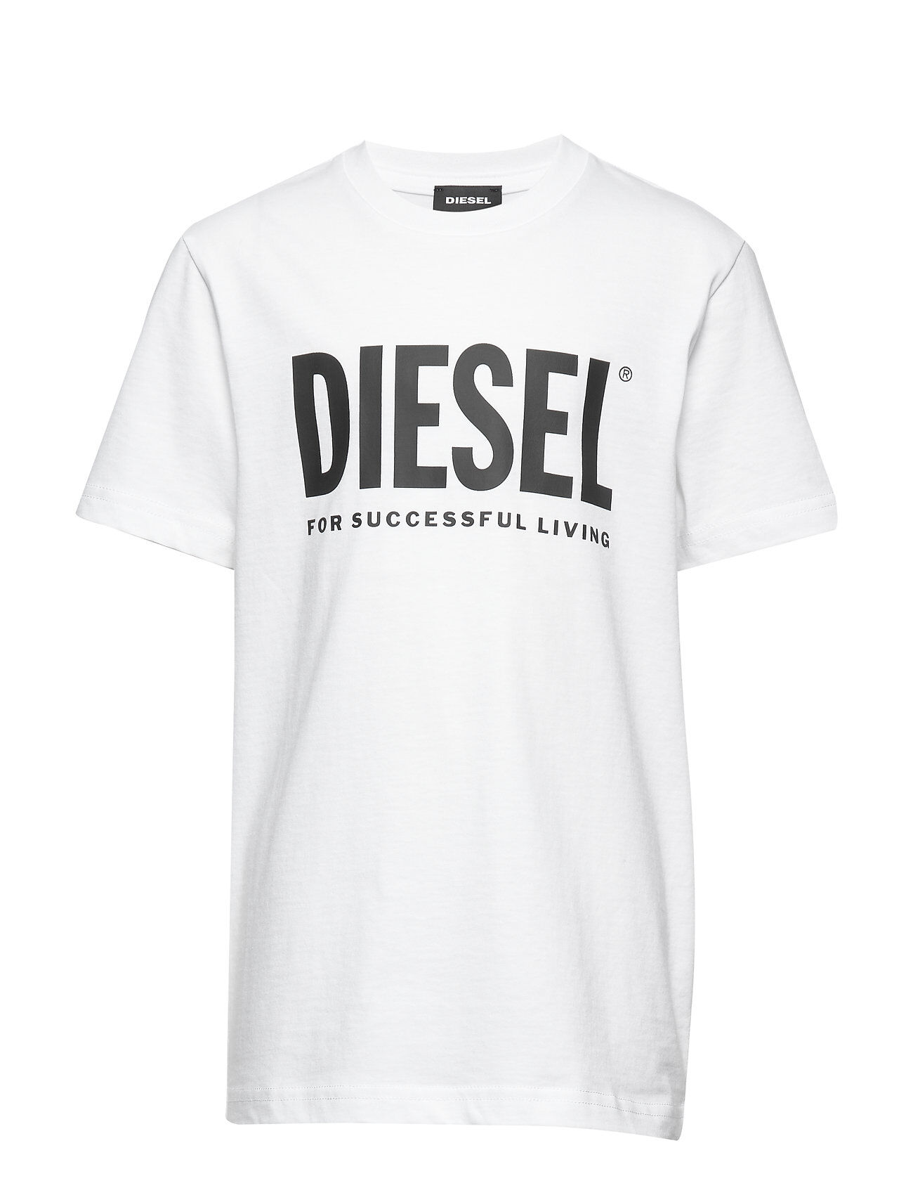 Diesel Tjustlogo T-Shirt T-shirts Short-sleeved Hvit Diesel