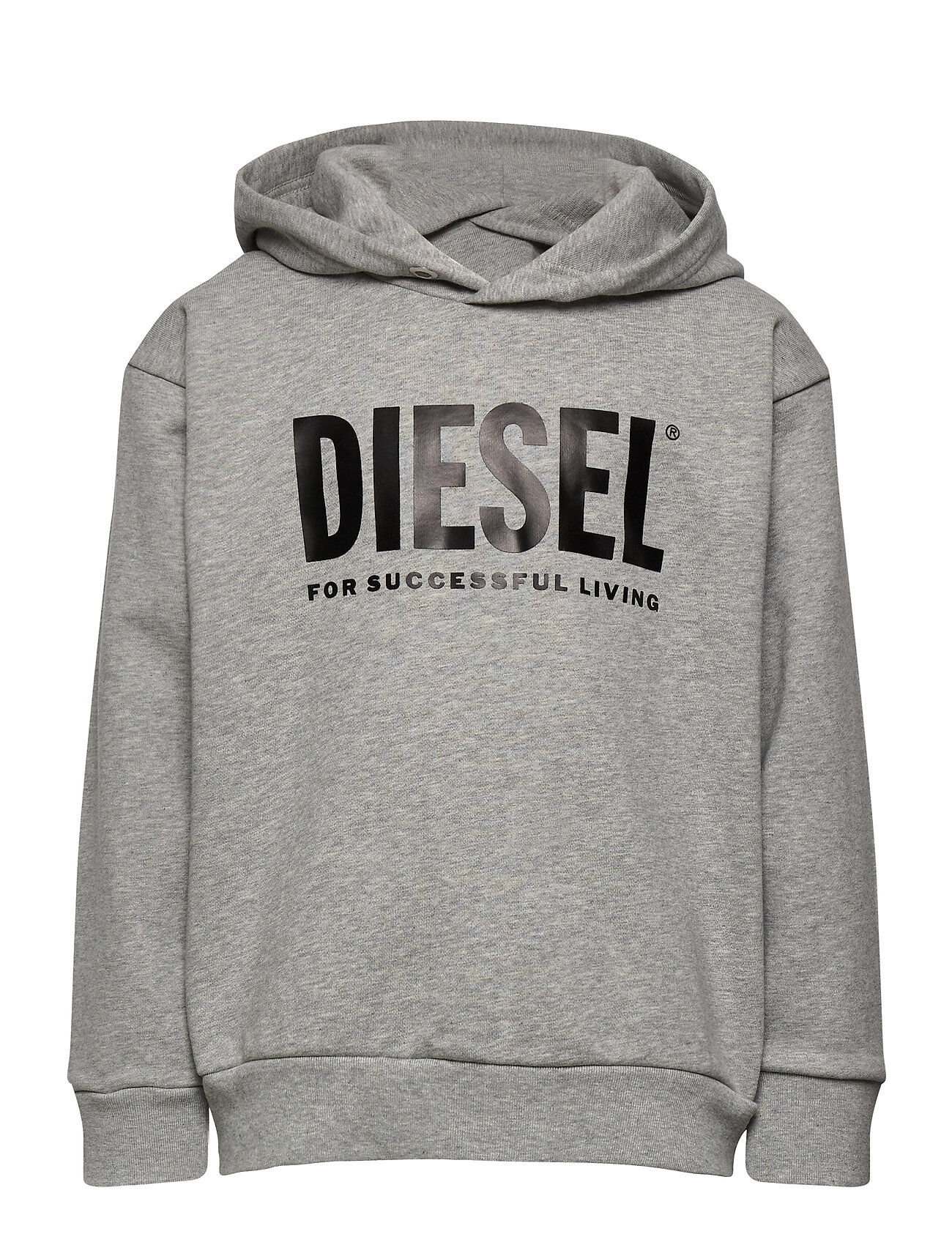 Diesel Sdivision-Logo Over Sweat-Shirt Hettegenser Genser Grå Diesel
