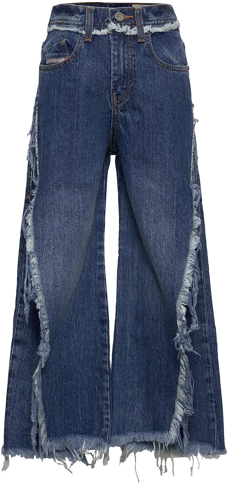 Diesel D-Izzier-F-J Trousers Jeans Wide Leg Jeans Blå Diesel