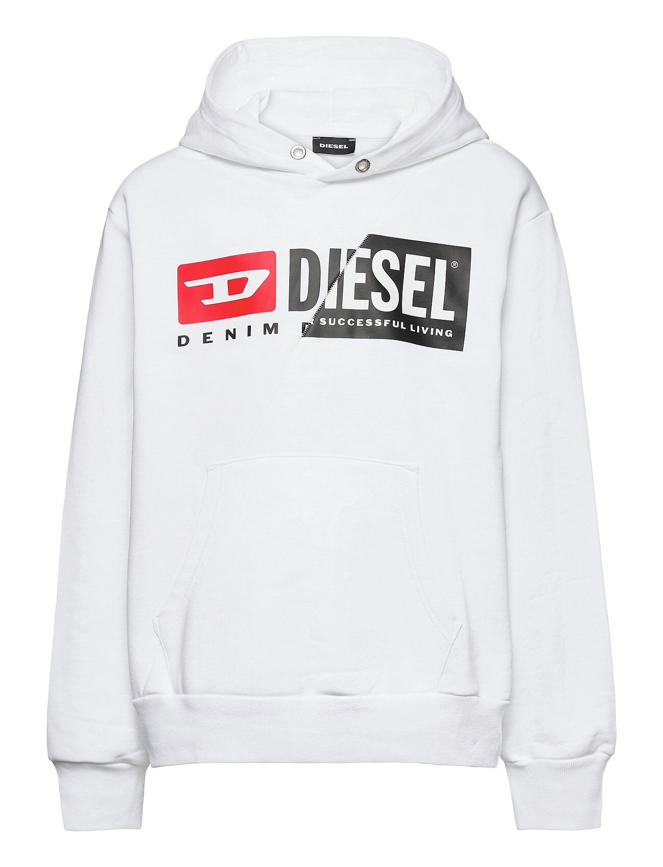 Diesel Sgirkhoodcuty Over Sweat-Shirt Hettegenser Genser Hvit Diesel