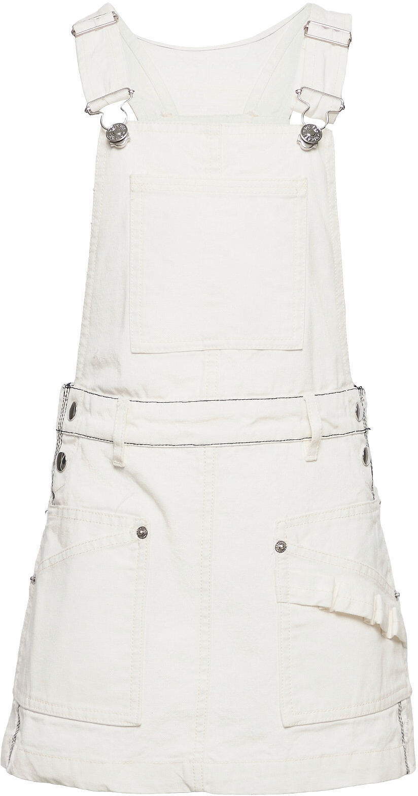 Diesel Dridge Dress Dresses & Skirts Dresses Dungaree Dress Hvit Diesel