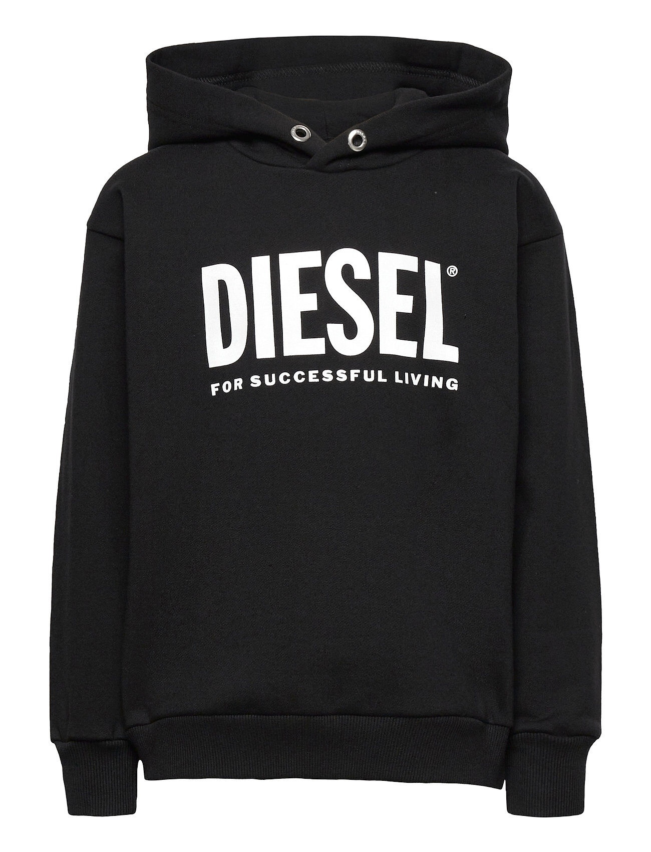 Diesel Sdivision-Logox Over Sweat-Shirt Hettegenser Genser Svart Diesel