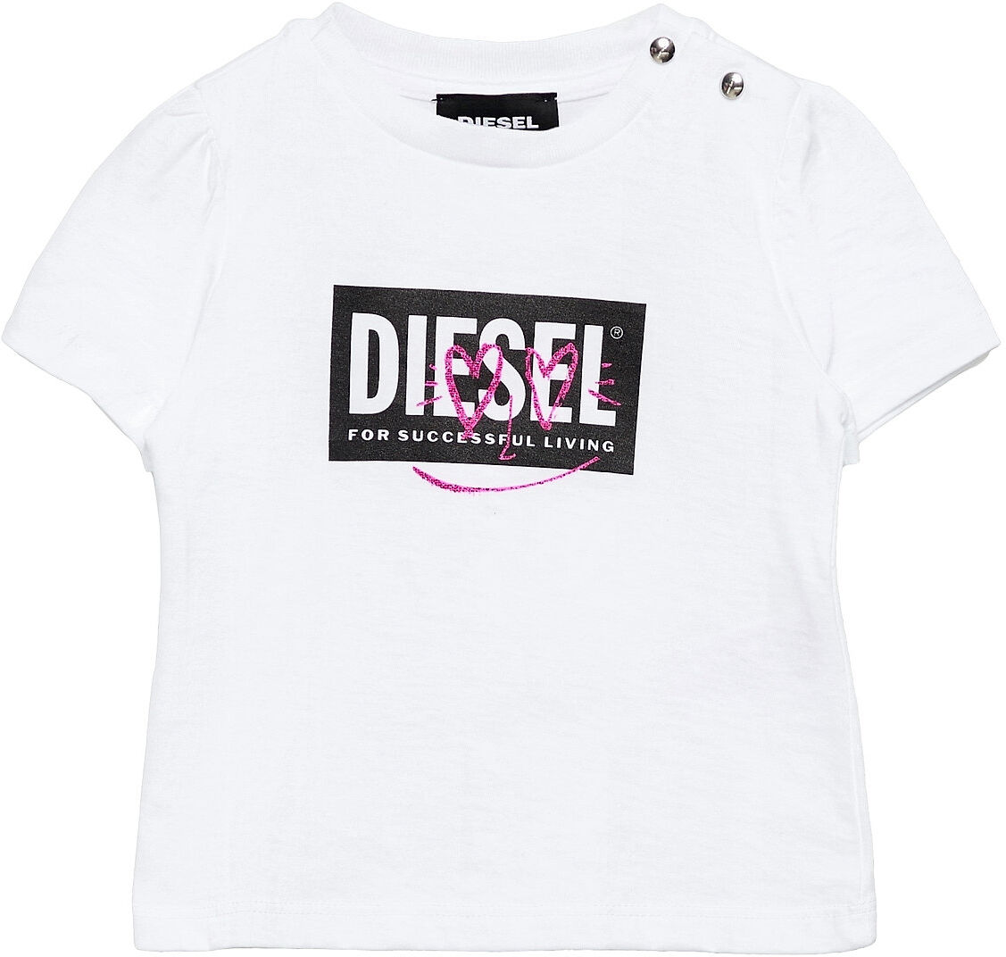 Diesel Tridgeb T-Shirt T-shirts Short-sleeved Hvit Diesel