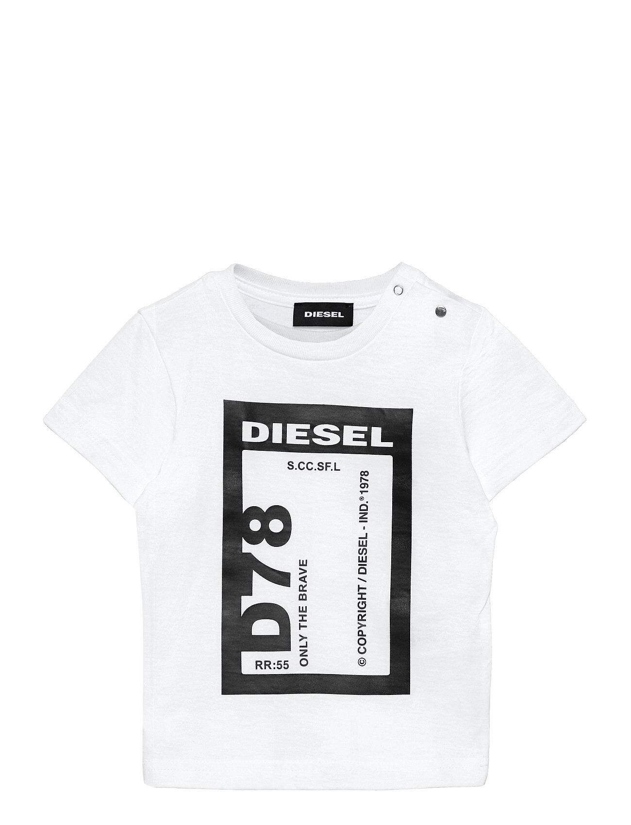 Diesel Tfull78B T-Shirt T-shirts Short-sleeved Hvit Diesel