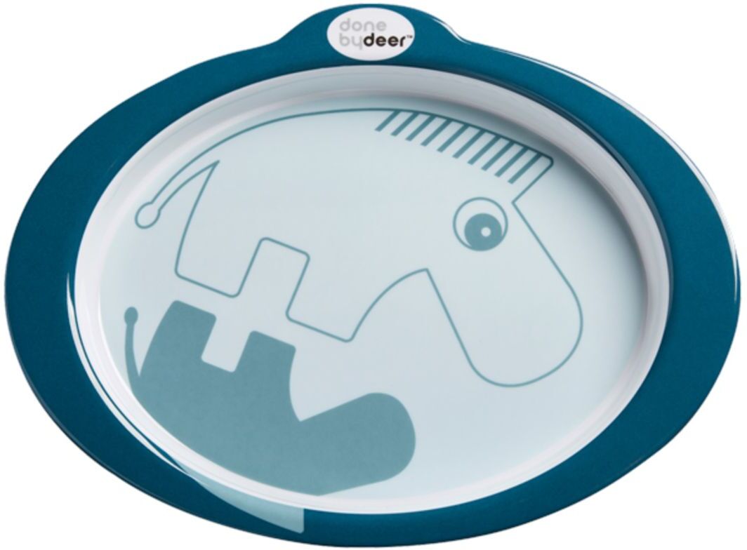 Done by Deer Anti-Slip Plate Contour Home Meal Time Plates & Bowls Plates Blå D By Deer