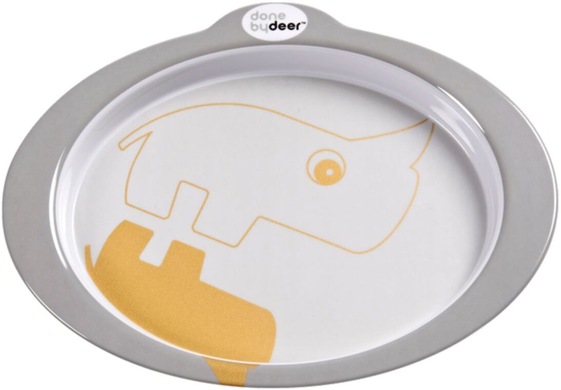 Done by Deer Anti-Slip Plate Contour Home Meal Time Plates & Bowls Plates Grå D By Deer