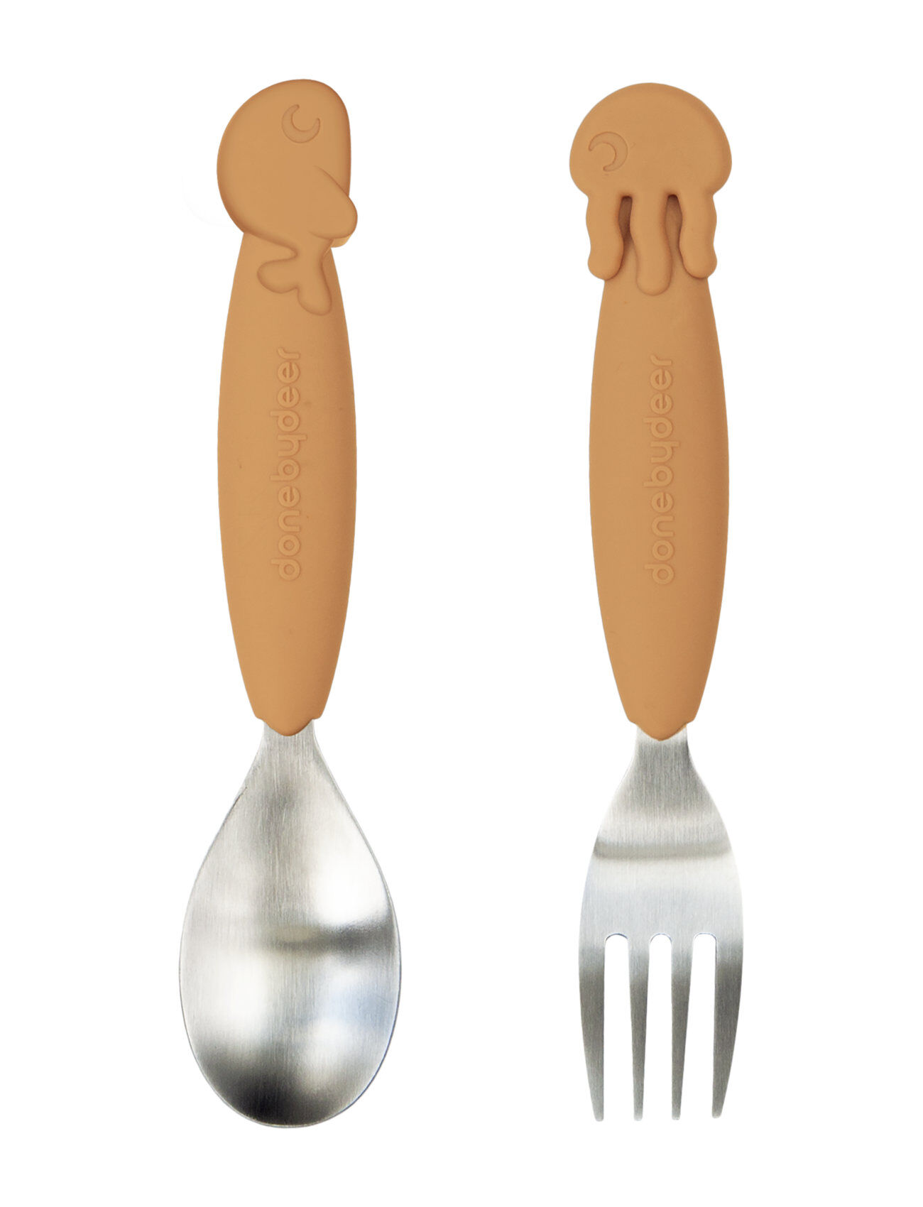 Done by Deer Yummyplus Spoon & Fork Set Sea Friends Home Meal Time Cutlery Gul D By Deer