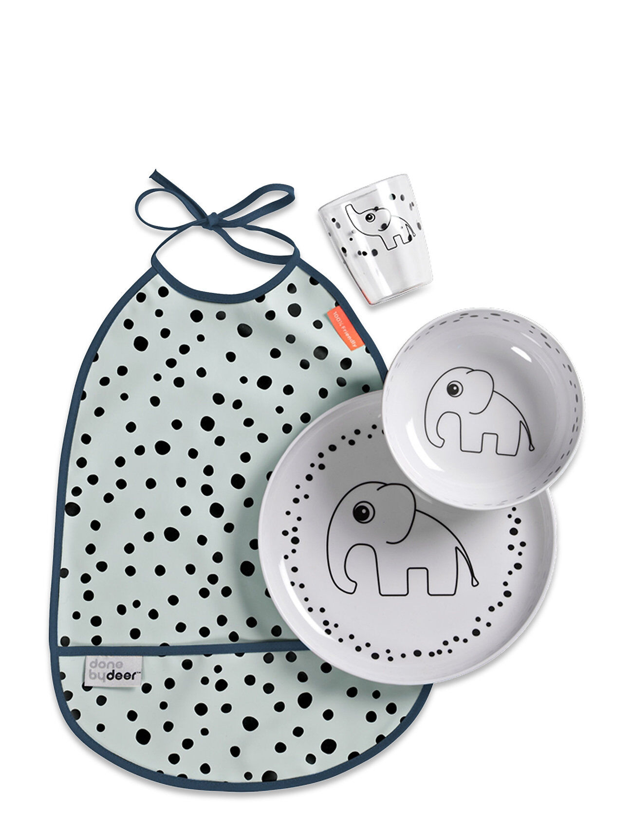 Done by Deer Dinner Set Happy Dots Home Meal Time Dinner Sets Blå D By Deer