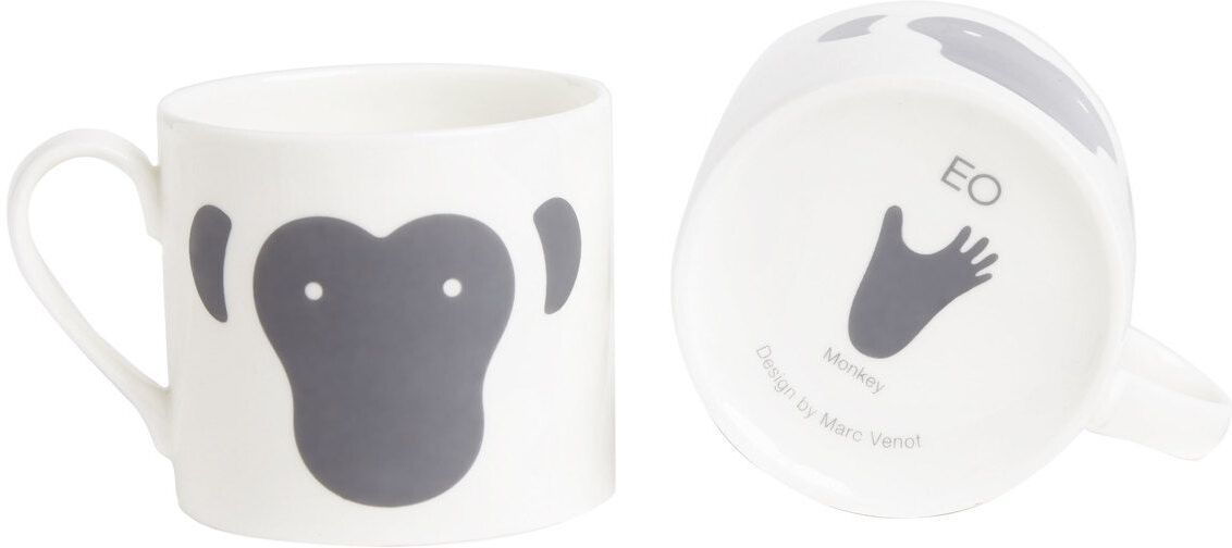 EO Animal Mug Home Meal Time Cups & Mugs Cups Grå EO