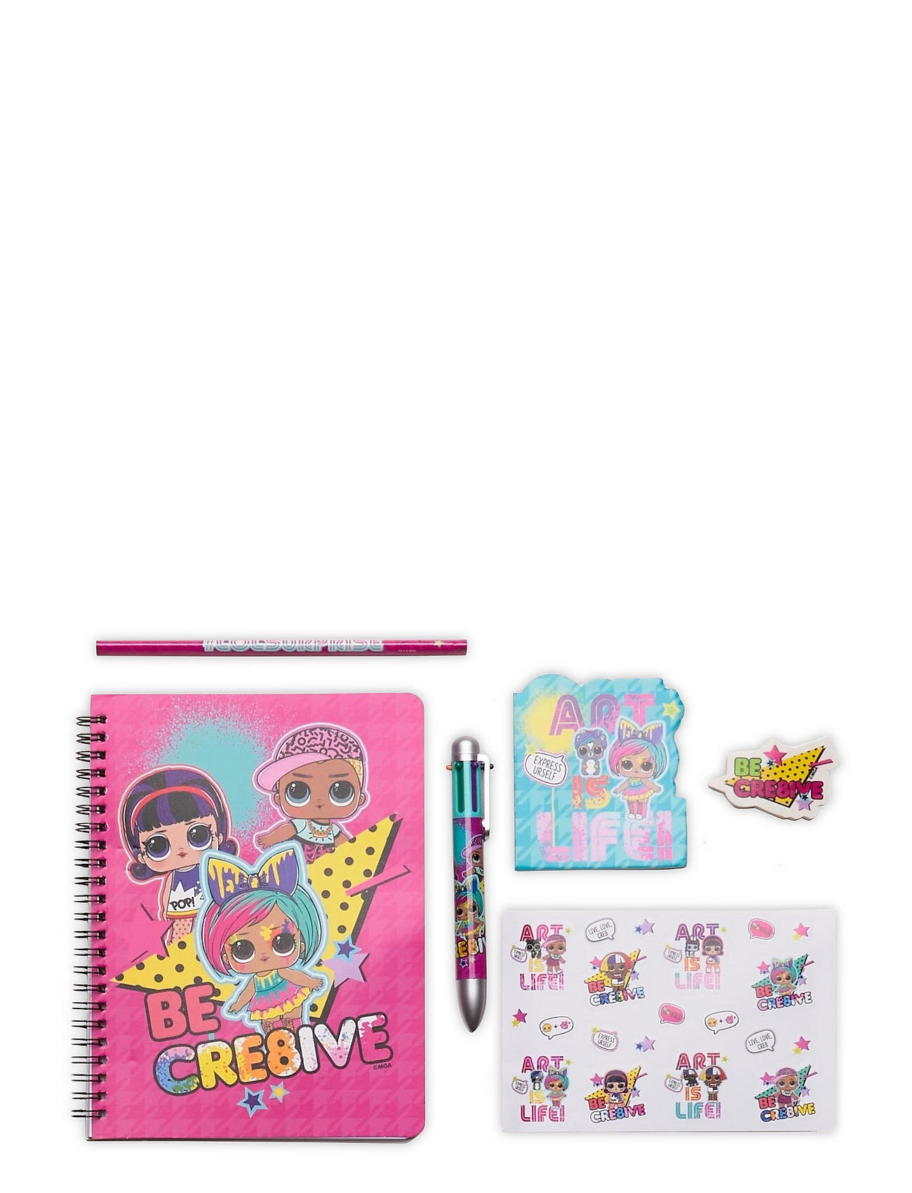 Euromic L.o.l. Art! Writing Set With Multi-Colour Pen Toys Creativity Stati Ry Rosa Euromic