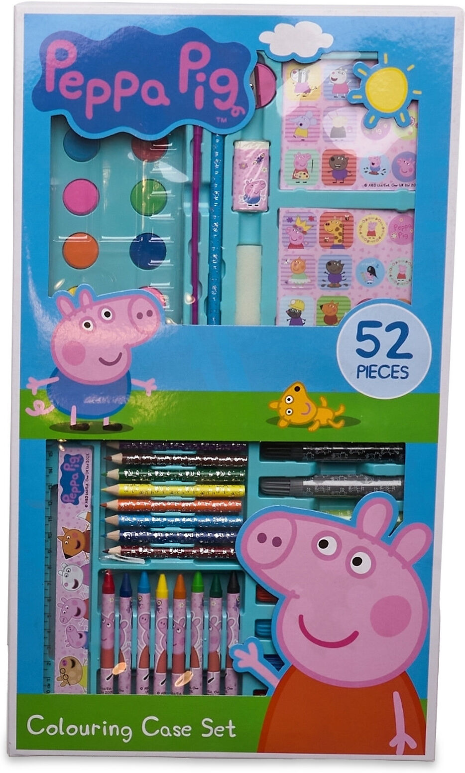 Euromic Peppa Pig, 52 Pcs. Art Case Toys Creativity Stati Ry Blå Euromic