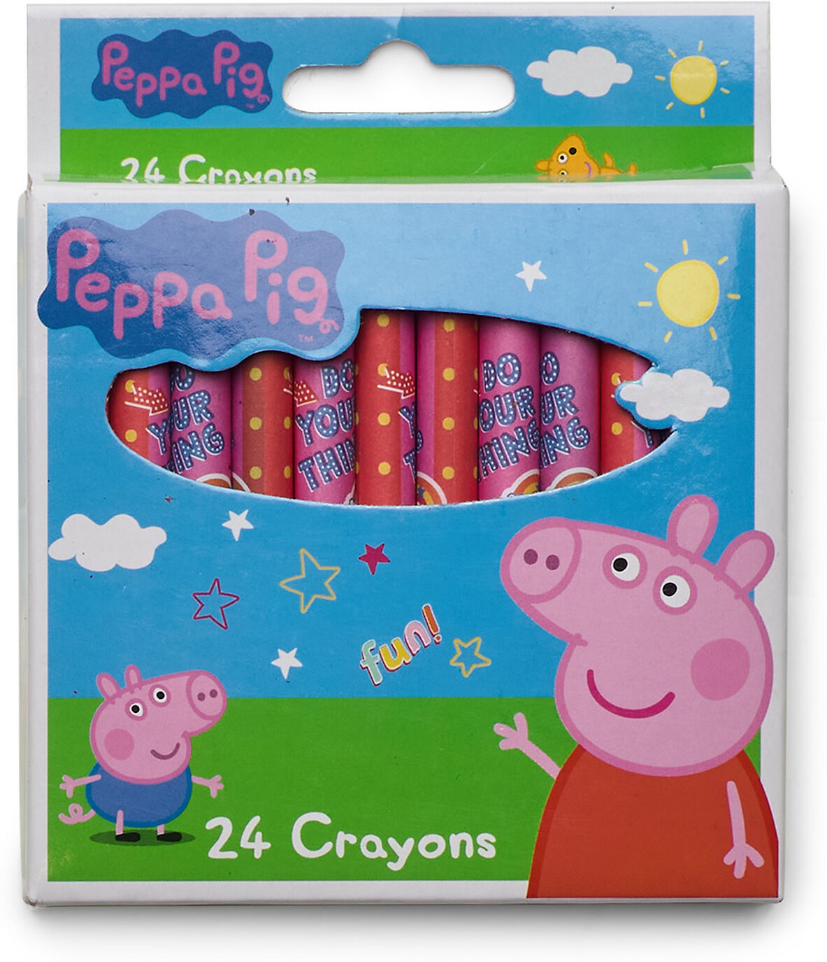 Euromic Peppa Pig Fun 24 Crayons Toys Creativity Coloured Pencils Multi/mønstret Euromic