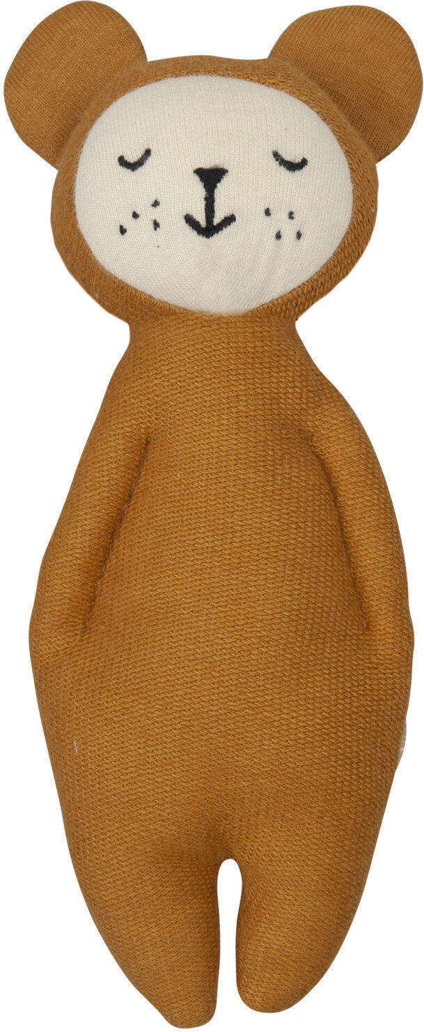 Fabelab Rattle Soft - Bear - Ochre Toys Soft Toys Teddy Bears Brun Fabelab