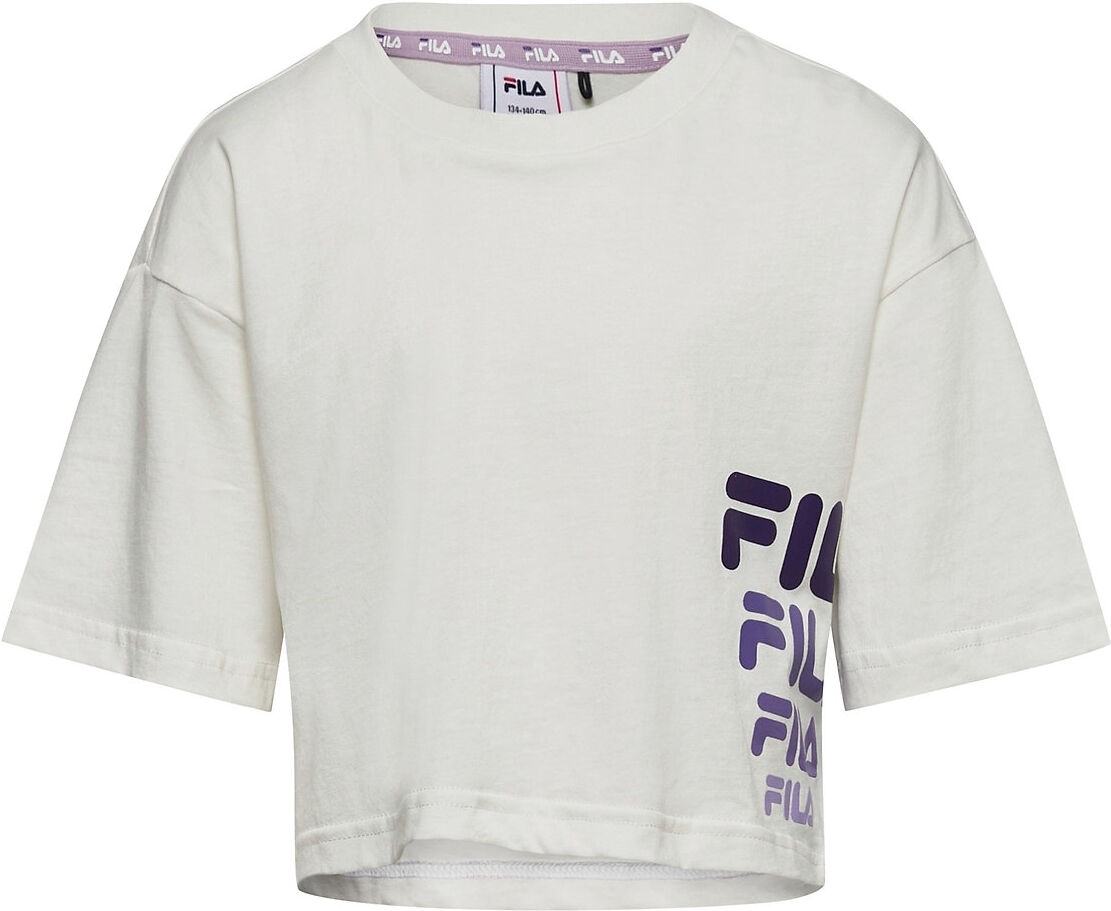 FILA Teens Girls Polly Cropped Tee T-shirts Short-sleeved Hvit FILA