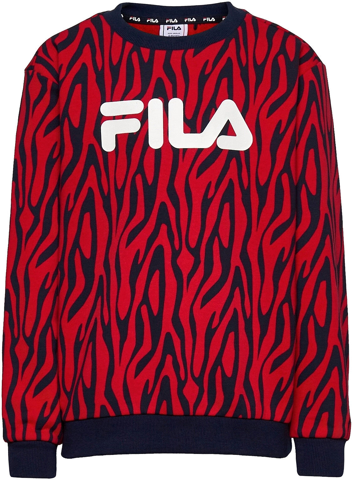 FILA Zada Aop Crew Neck Sweat Sweat-shirt Genser Rød FILA