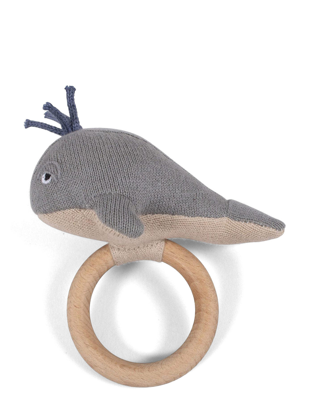 Filibabba Activity Toy - Willie The Whale Rattle Grey Toys Baby Toys Rattles Grå Filibabba