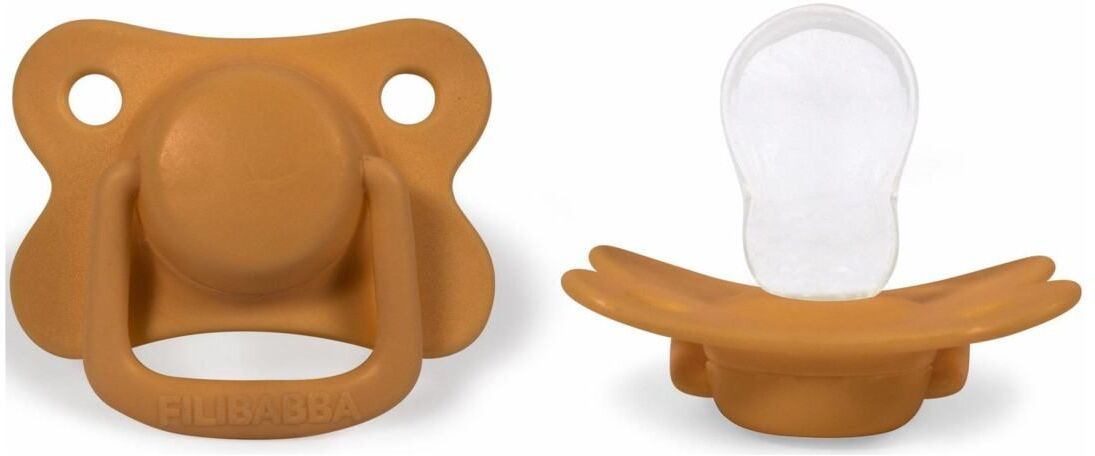 Filibabba 2-Pack Pacifiers - Golden Mustard +6 Months Baby & Maternity Pacifiers Gul Filibabba