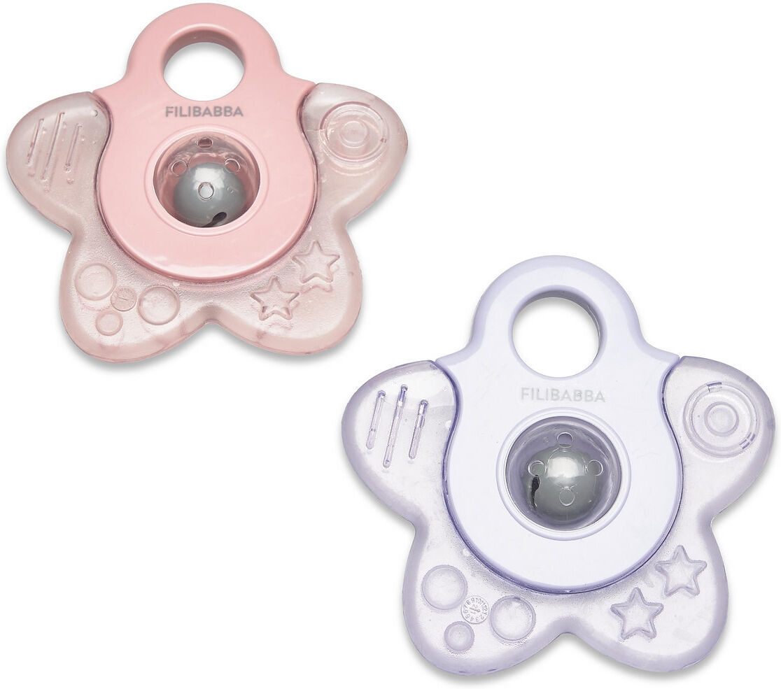 Filibabba Teether - Cooling Star 2-Pack Rose Mix Toys Baby Toys Teething Toys Rosa Filibabba