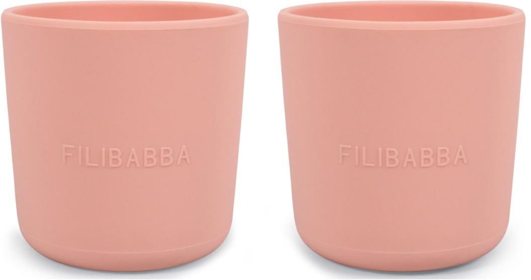 Filibabba Silic Cup 2-Pack - Peach Home Meal Time Cups & Mugs Cups Rosa Filibabba