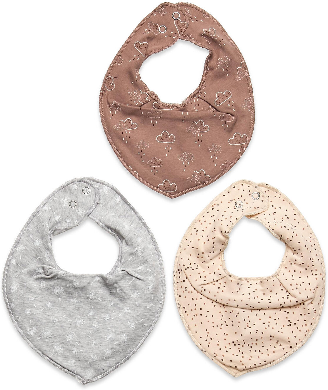 Fixoni Bandana Bibs Aop 3-Pack Baby & Maternity Care & Hygiene Dry Bibs Blå Fixoni