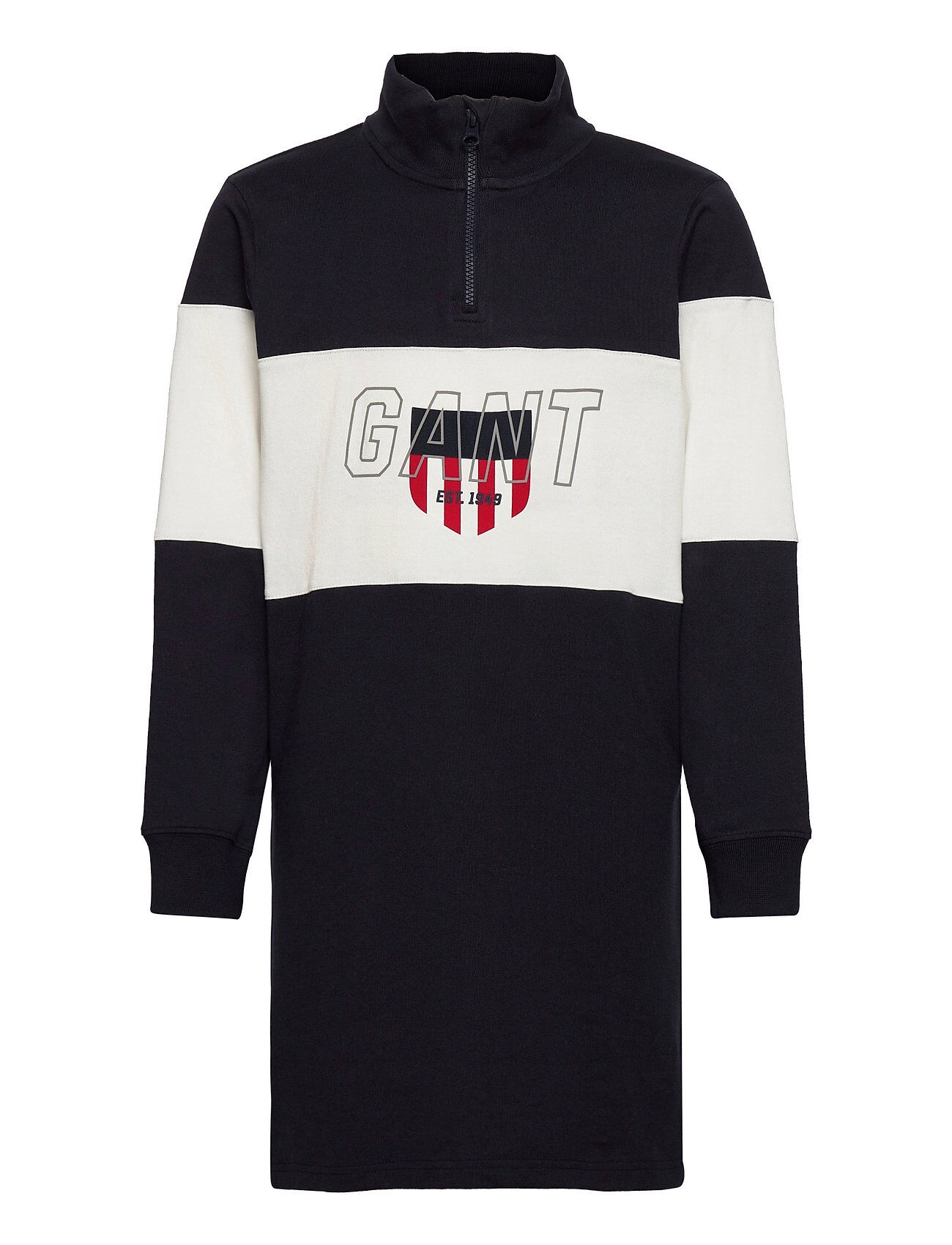 GANT D2. Sporty Shield Half Zip Dress Dresses & Skirts Dresses Casual Dresses Long-sleeved Casual Dresses Multi/mønstret GANT