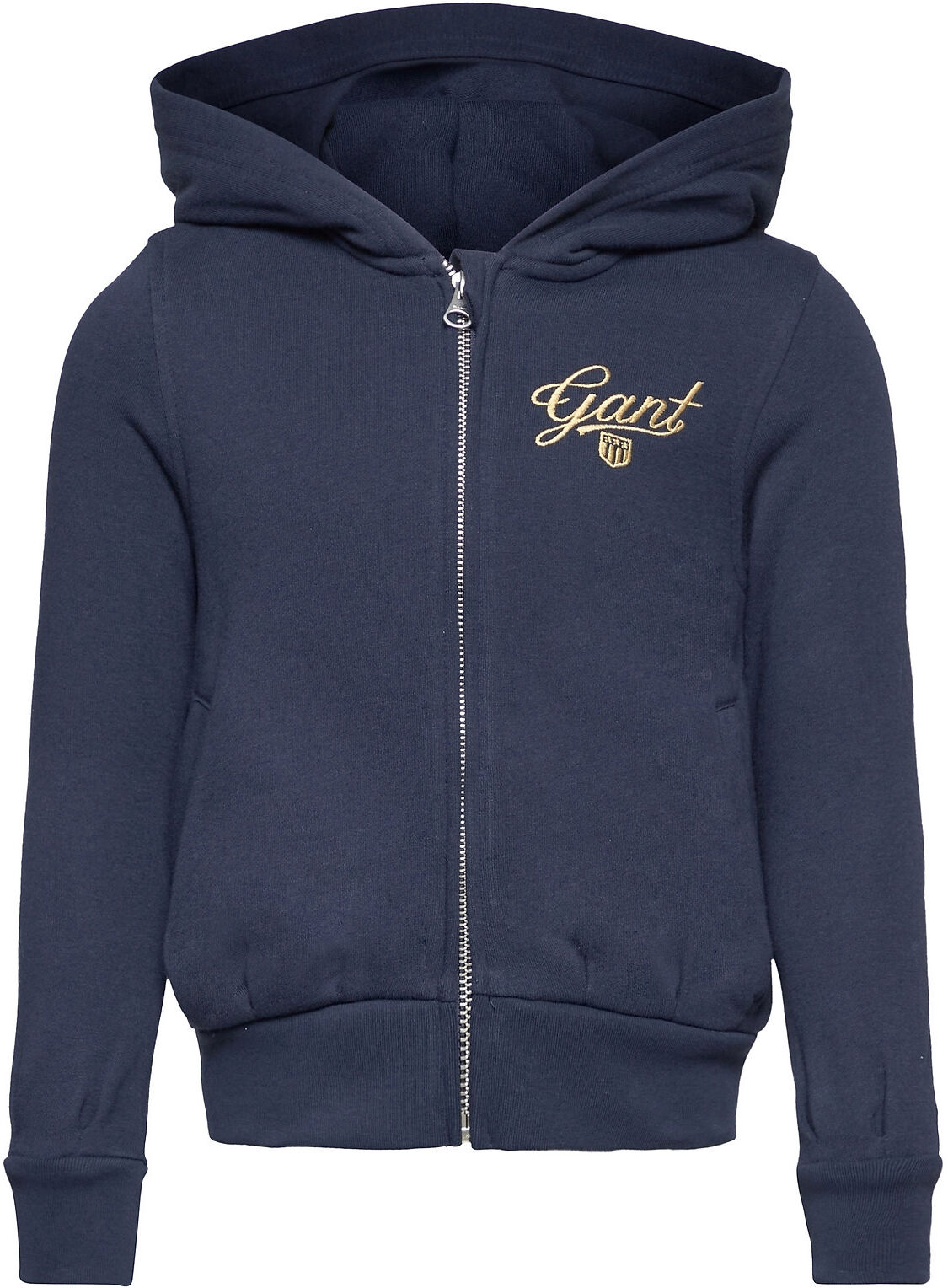 GANT D1. Script Shield Full-Zip Hoodie Hettegenser Genser Blå GANT