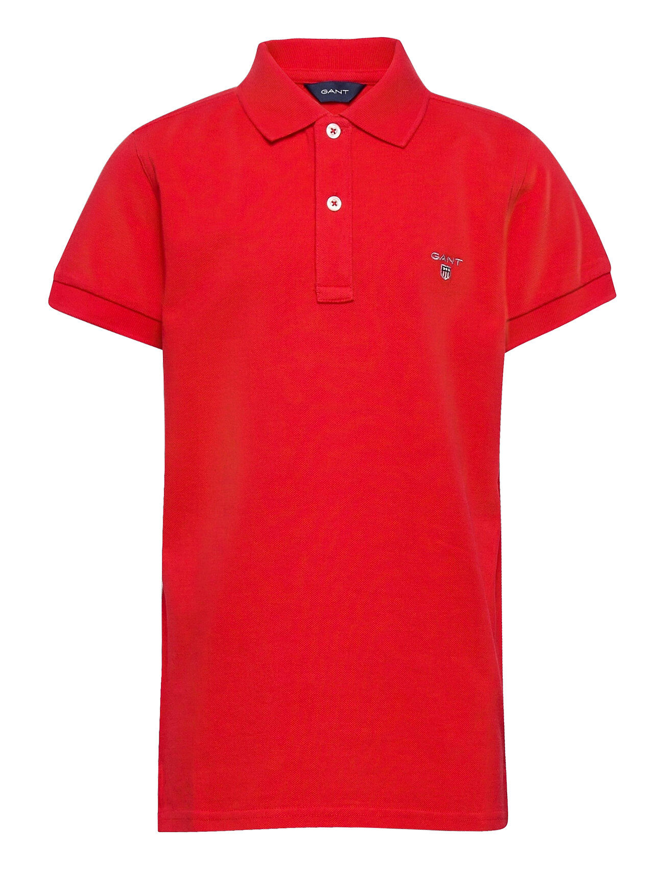 GANT D1. The Original Pique T-shirts Polo Shirts Short-sleeved Polo Shirts Rød GANT