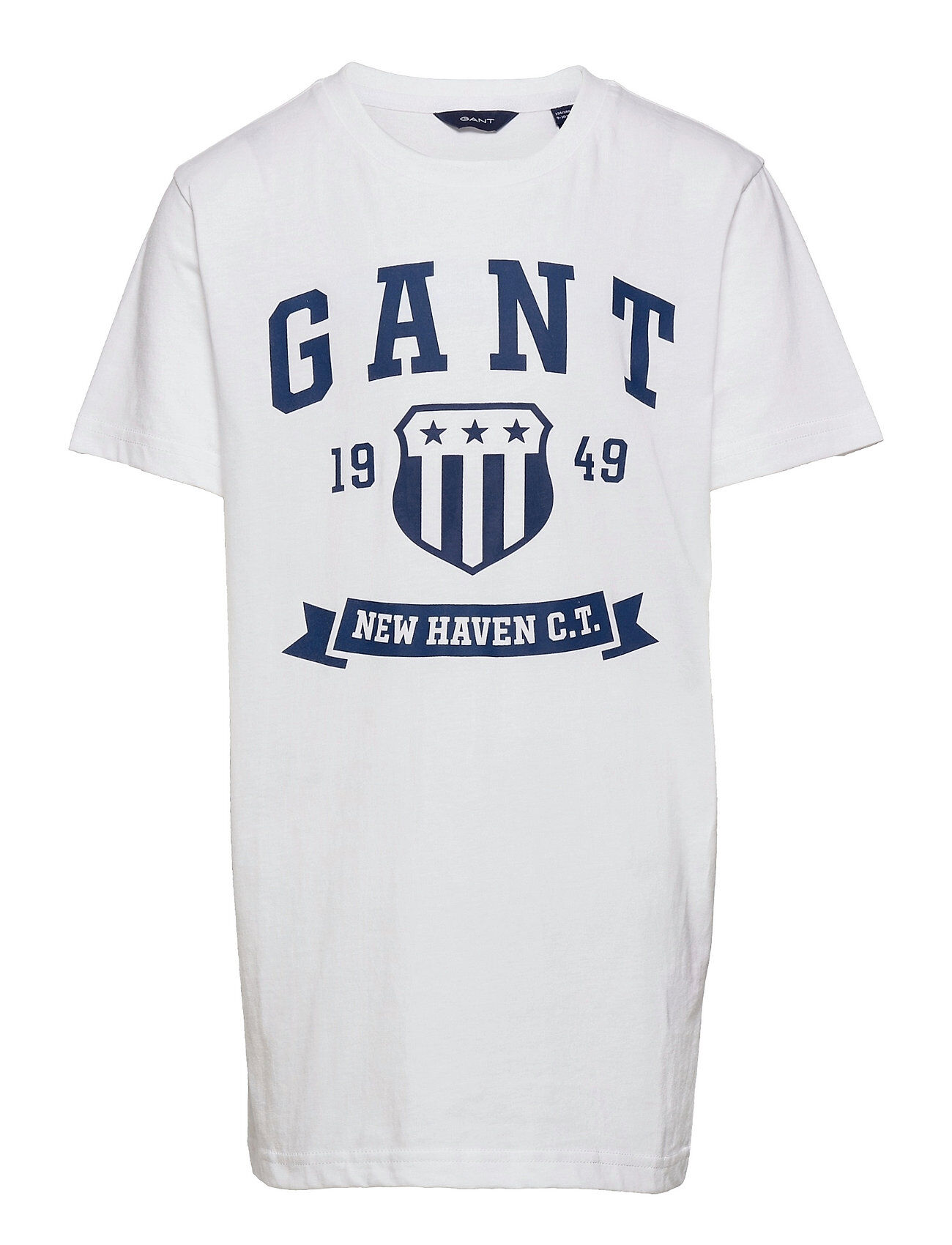 GANT D2. New Haven Banner Ss T-Shirt T-shirts Short-sleeved Hvit GANT