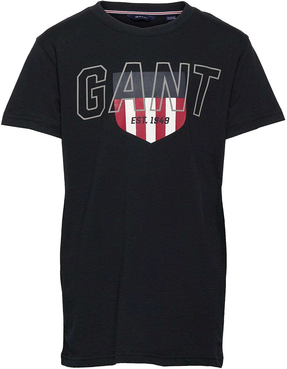 GANT D2. Sporty Shield Ss T-Shirt T-shirts Short-sleeved Svart GANT