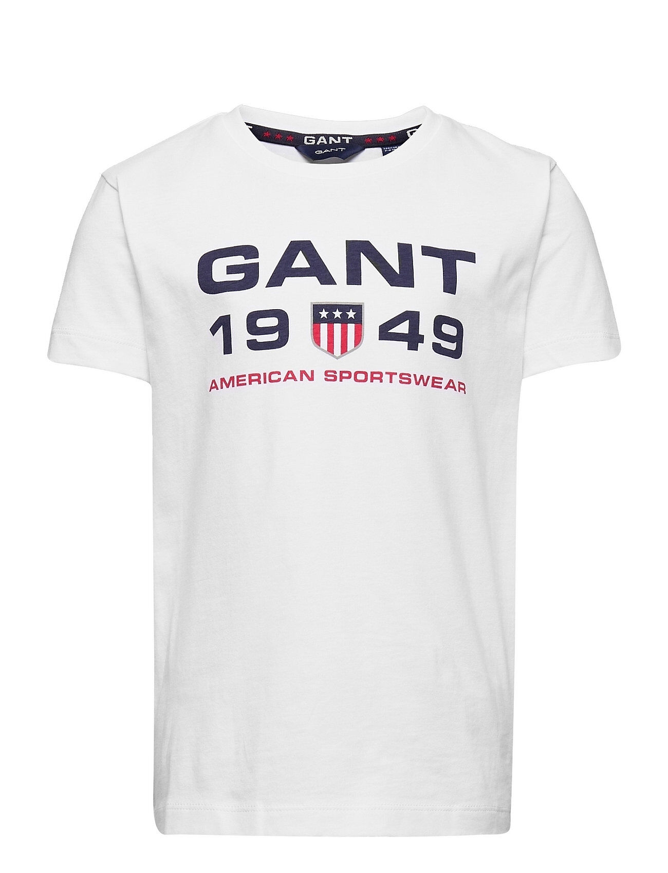 Gant Retro Shield Ss T-Shirt T-shirts Short-sleeved Hvit GANT