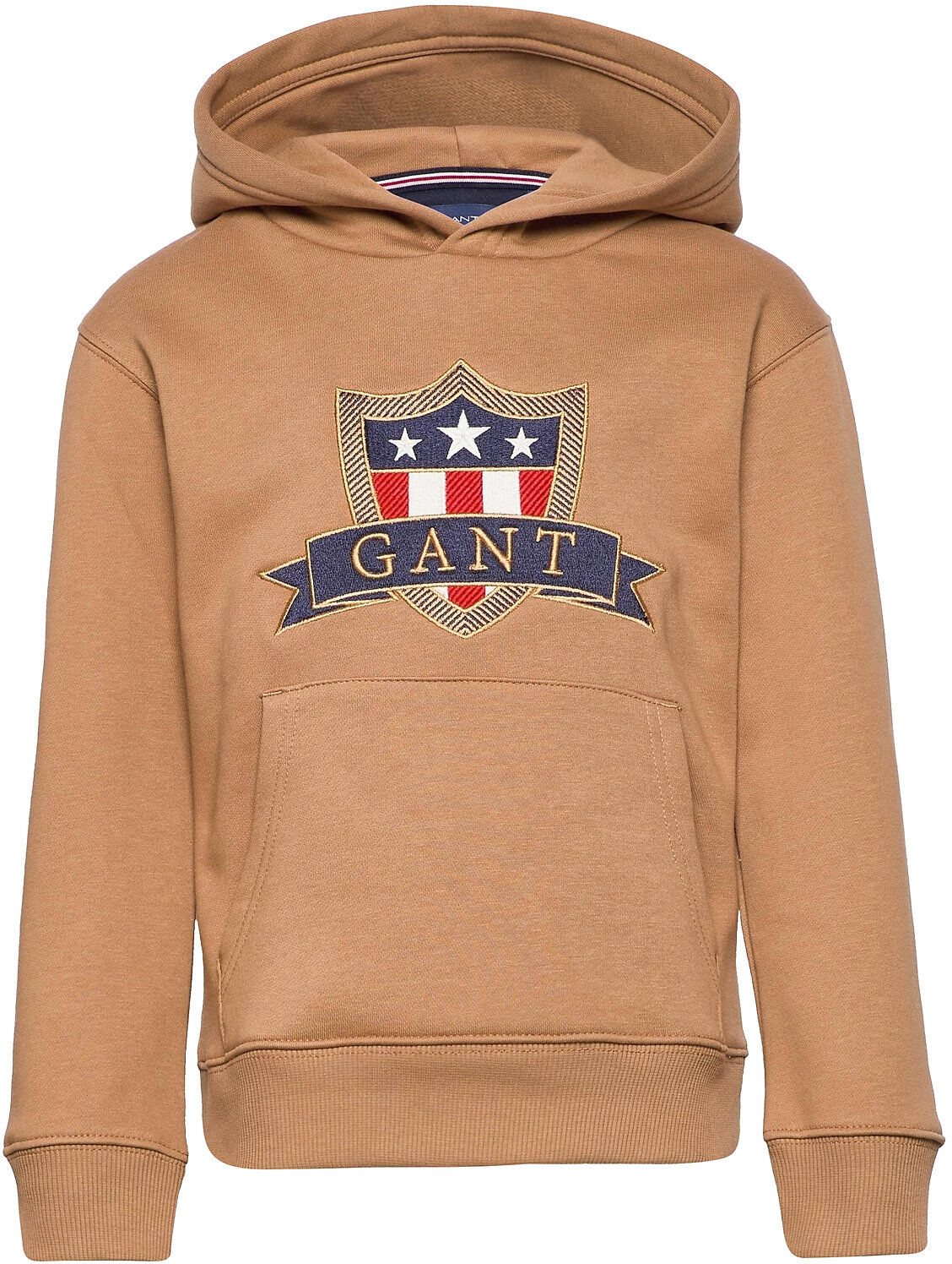 GANT D1. Gant Banner Shield Hoodie Hettegenser Genser Brun GANT