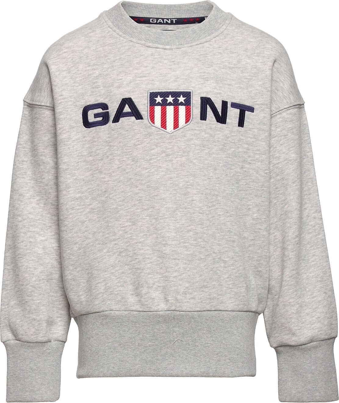 GANT D1. Retro Shield C-Neck Sweat-shirt Genser Grå GANT