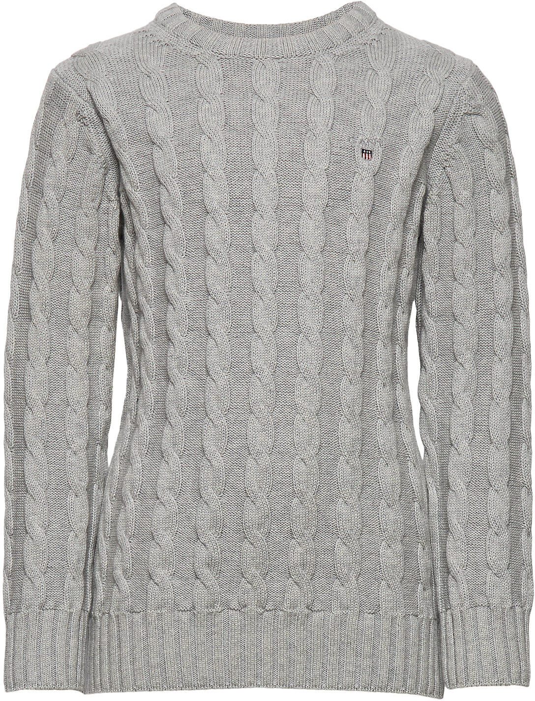 GANT Cotton Cable Crew Pullover Grå GANT