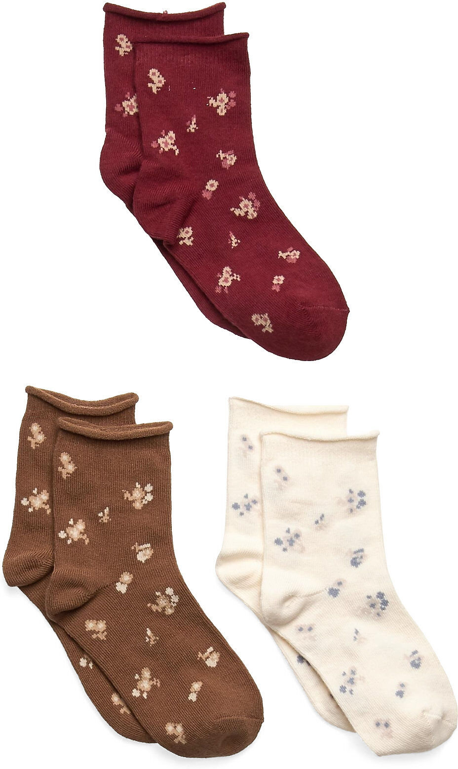 GAP Kids Floral Print Crew Socks Socks & Tights Socks Multi/mønstret GAP