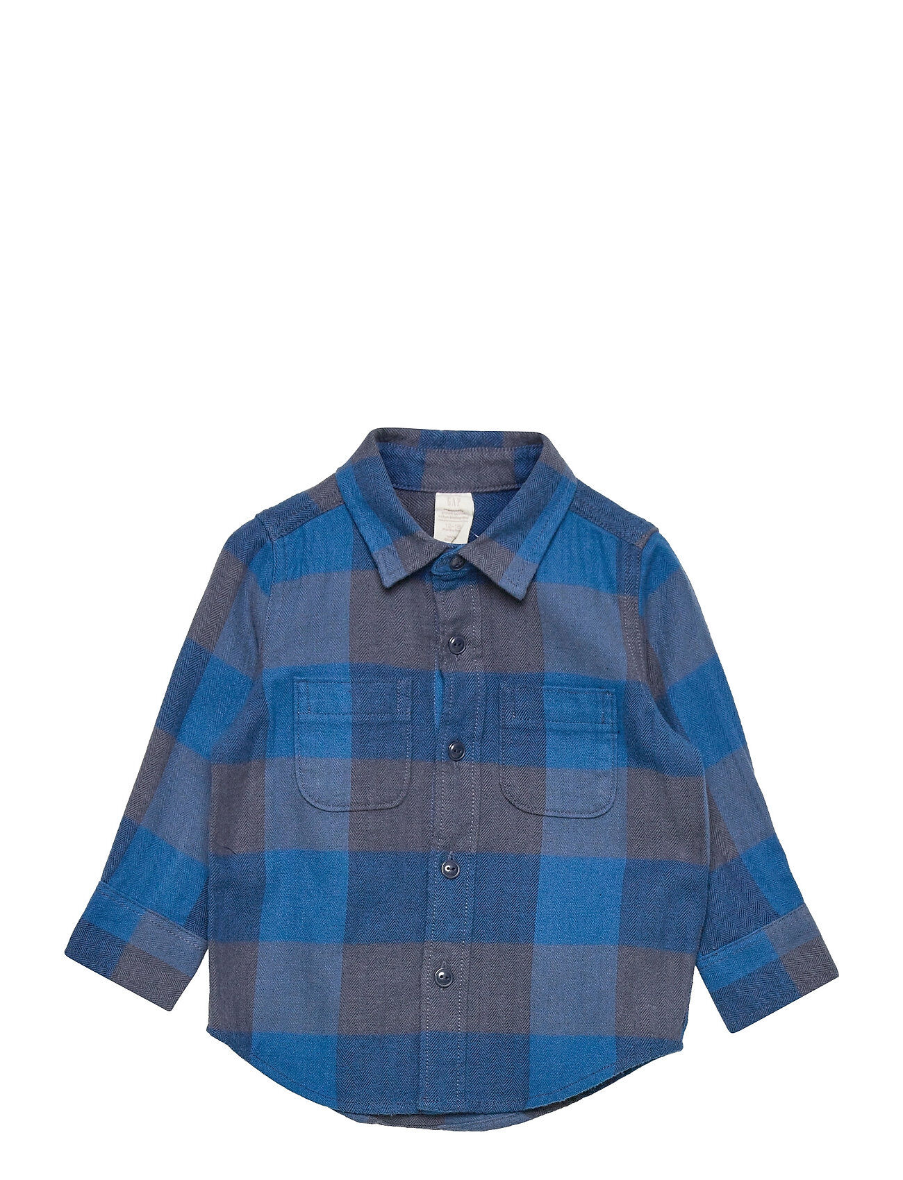 GAP Toddler 100% Organic Cotton Flannel Shirt Skjorte Blå GAP