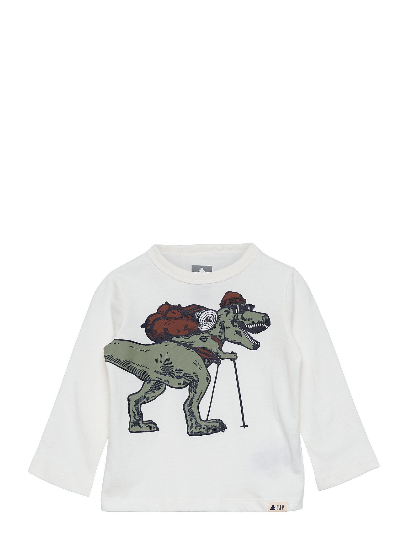 GAP Toddler 100% Organic Cotton Mix And Match Graphic T-Shirt T-shirts Long-sleeved T-shirts Hvit GAP