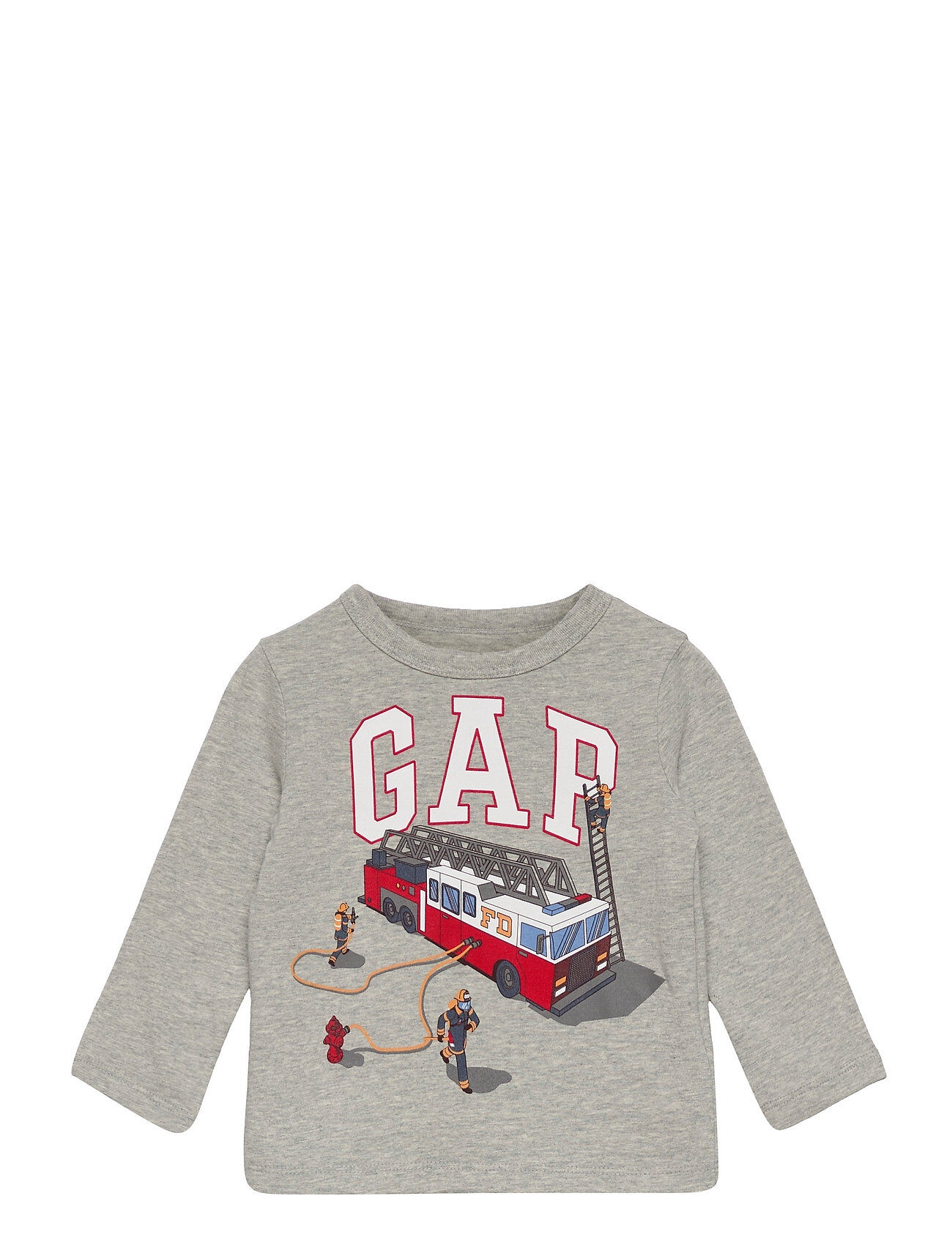 GAP Toddler 100% Organic Cotton Mix And Match Gap Logo Graphic T T-shirts Long-sleeved T-shirts Grå GAP
