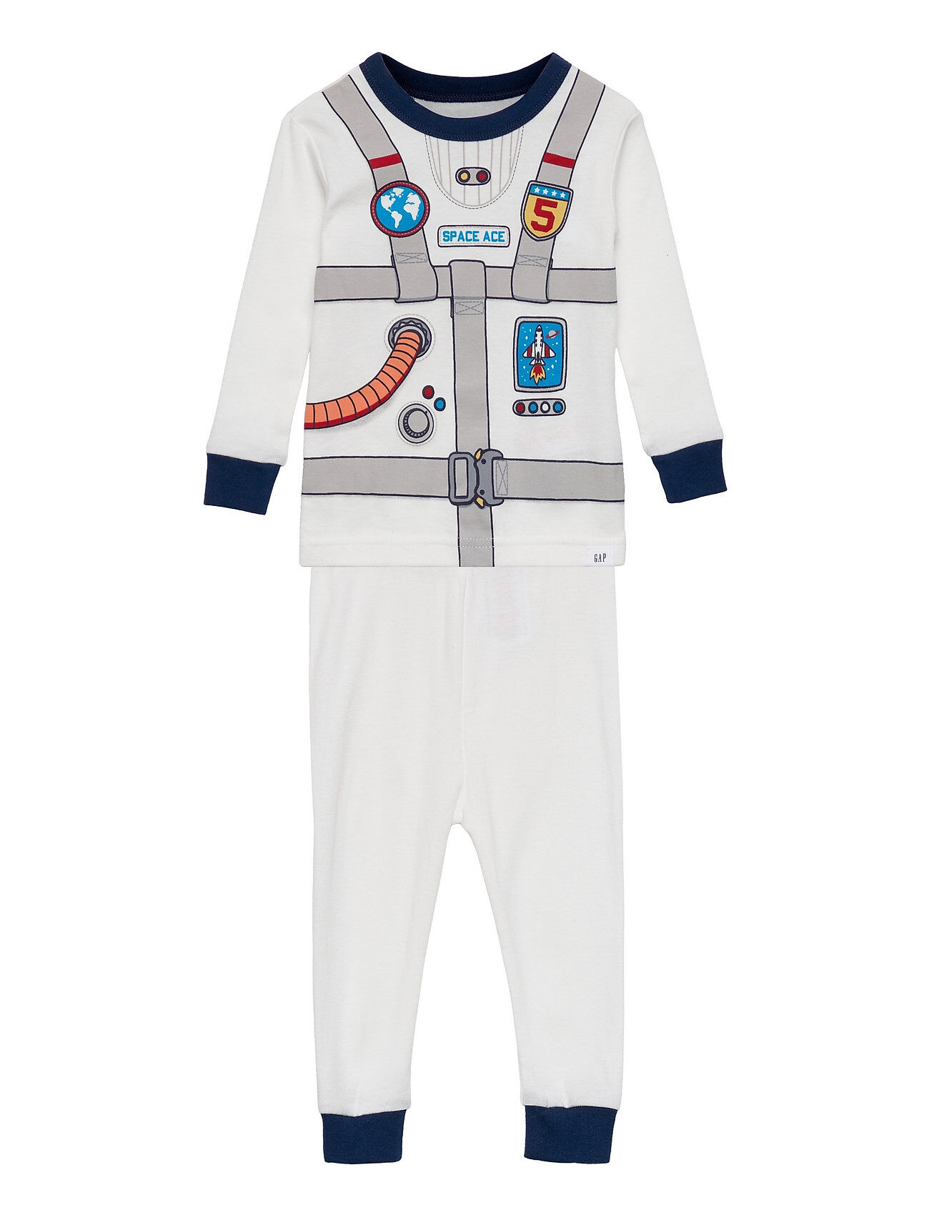 GAP Babygap 100% Organic Cotton Astronaut Graphic Pj Set Pyjamas Sett Multi/mønstret GAP