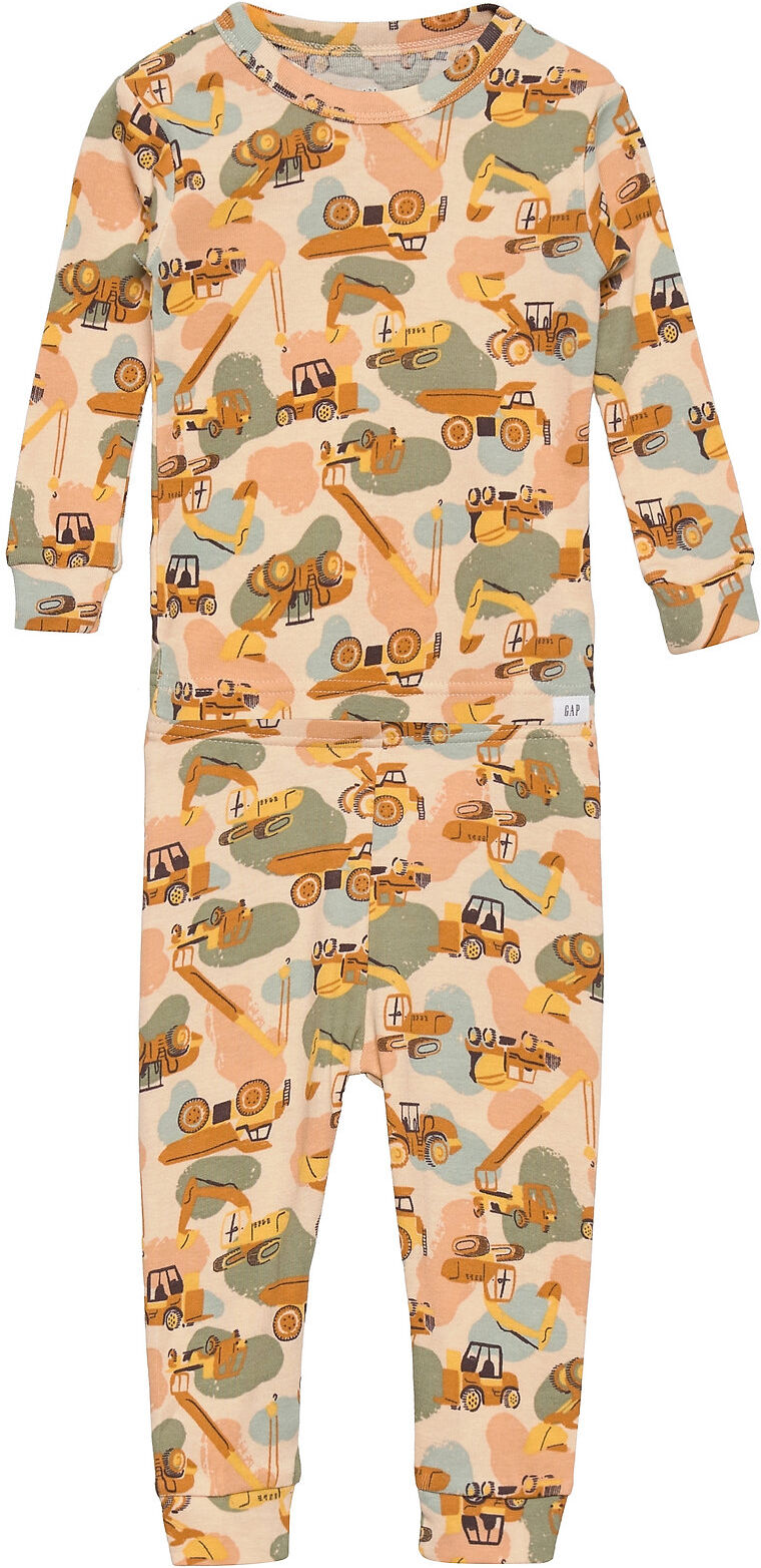 GAP Babygap 100% Organic Cotton Tractor Graphic Pj Set Pyjamas Sett Multi/mønstret GAP